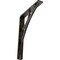 Ekena Millwork Galveston Wrought Iron Bracket, (Single center brace), Antiqued Warm Silver 1 1/2"W x 7 1/2"D x 10"H BKTM01X07X10SGLAWS - alternate 1